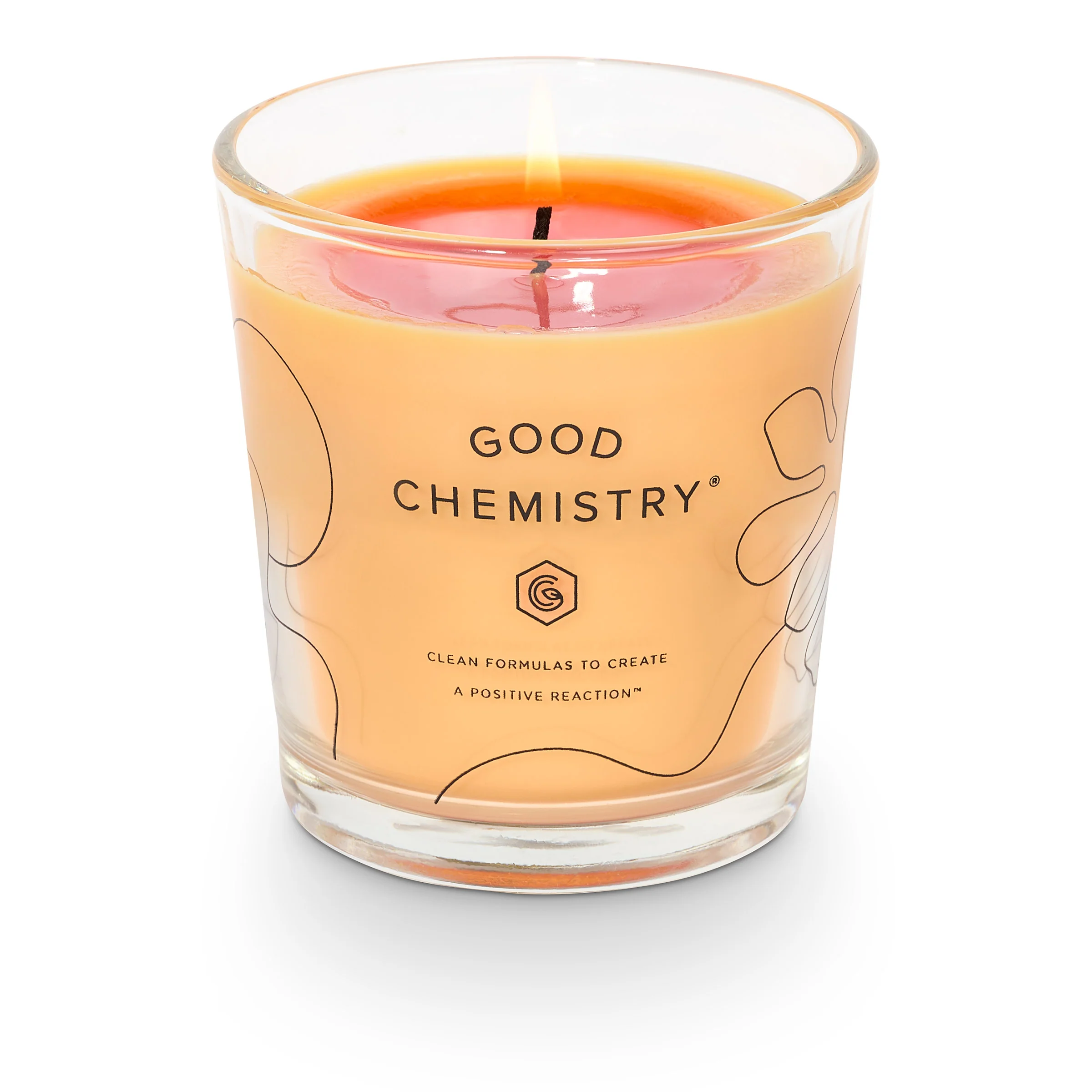 Orange Flower + Power Reusable Glass Candle - Image 5